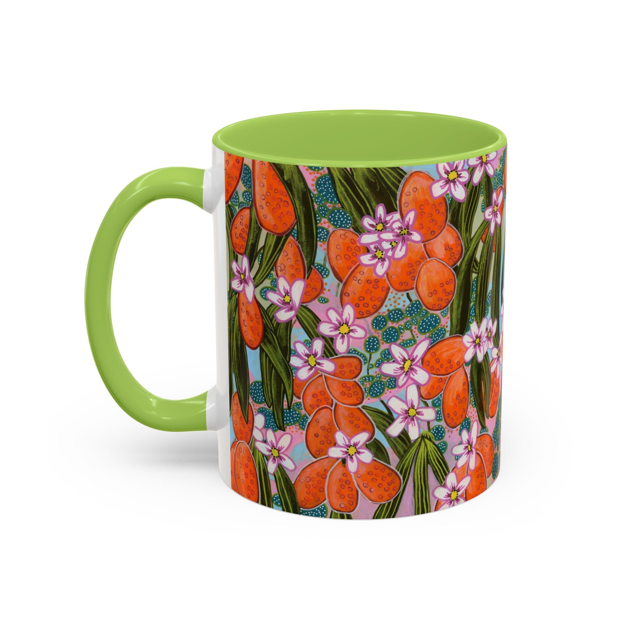 Orange Blossom Ceramic Mug - Original Abstract Botanical Art Print