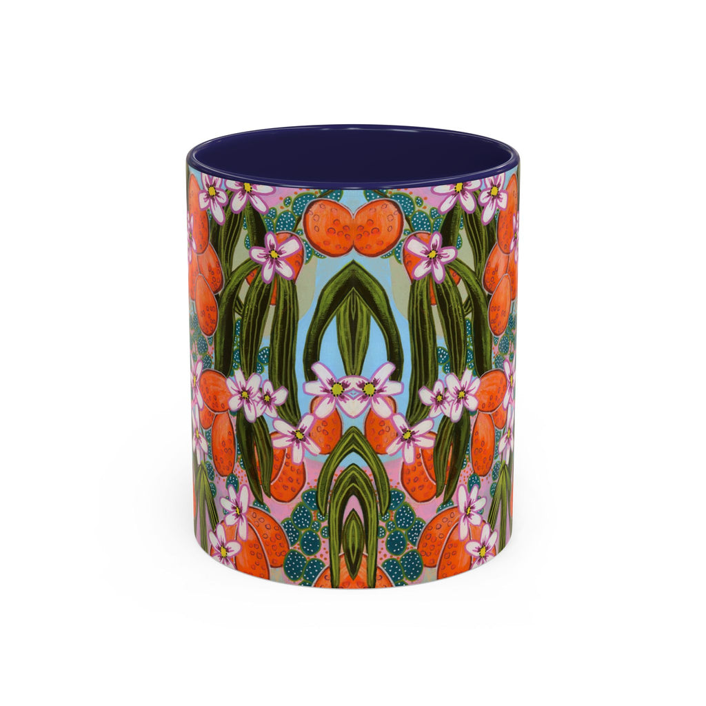 Orange Blossom Ceramic Mug - Original Abstract Botanical Art Print