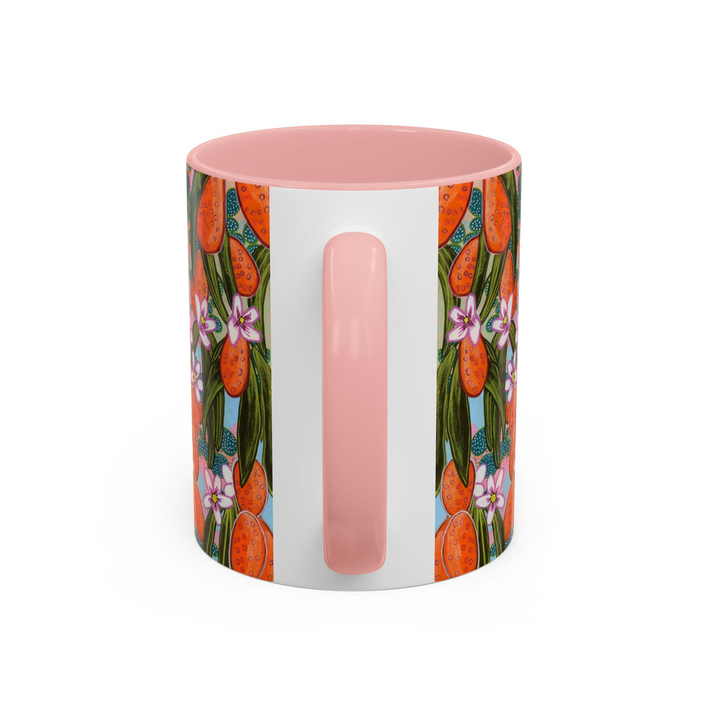 Orange Blossom Ceramic Mug - Original Abstract Botanical Art Print