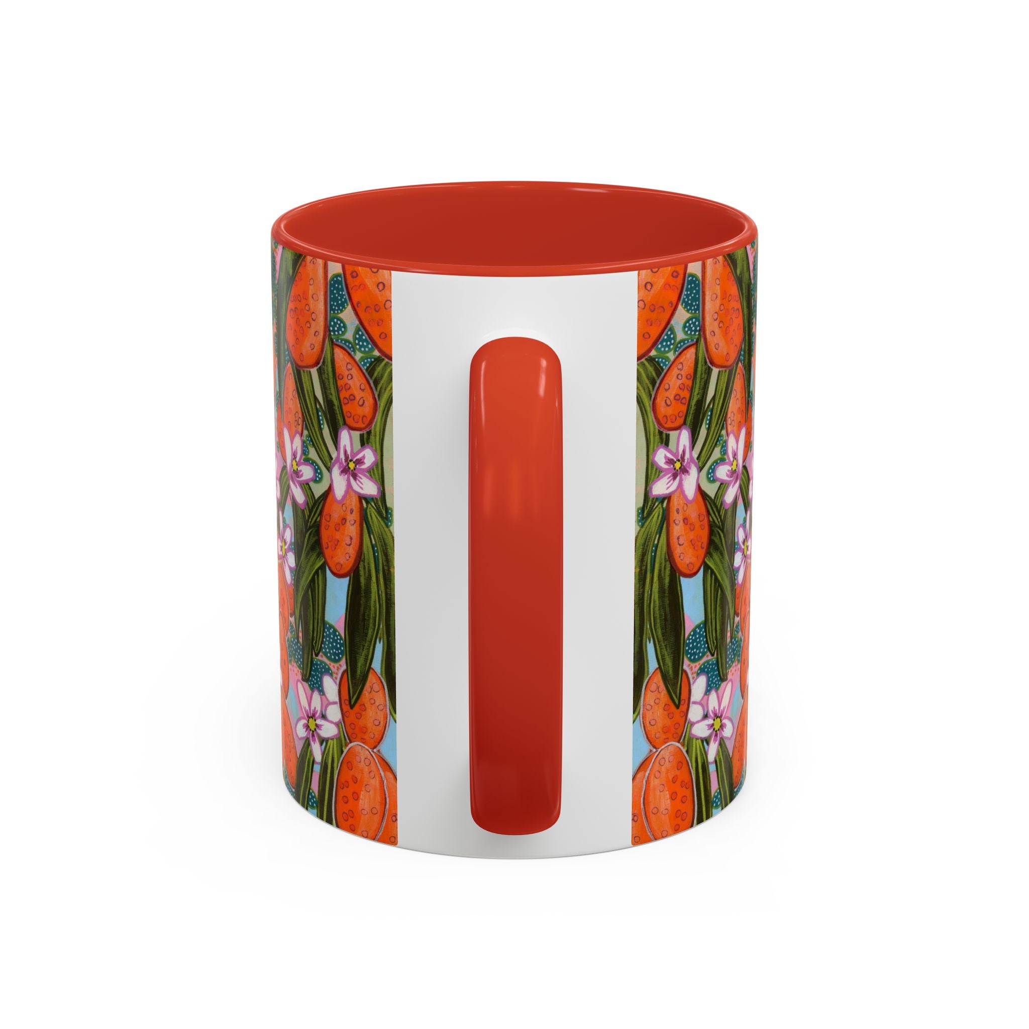 Orange Blossom Ceramic Mug - Original Abstract Botanical Art Print