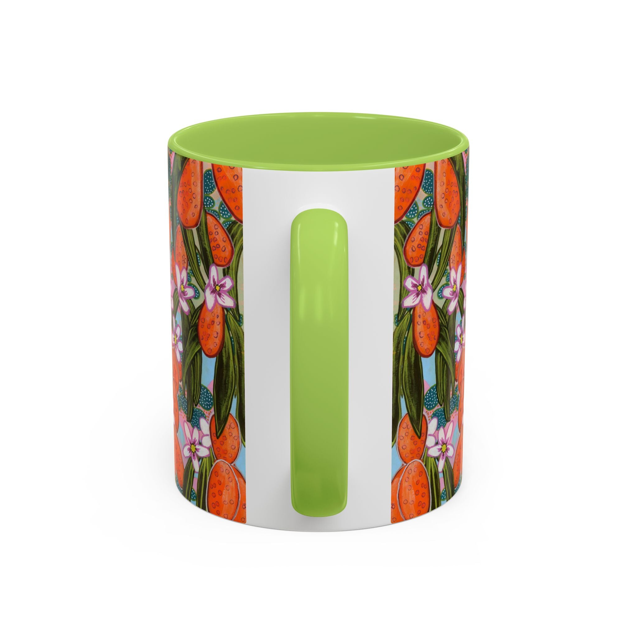 Orange Blossom Ceramic Mug - Original Abstract Botanical Art Print