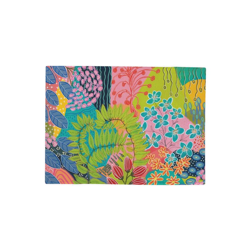 Blanket - Summer Awakening Abstract Art (Bright Turquoise)