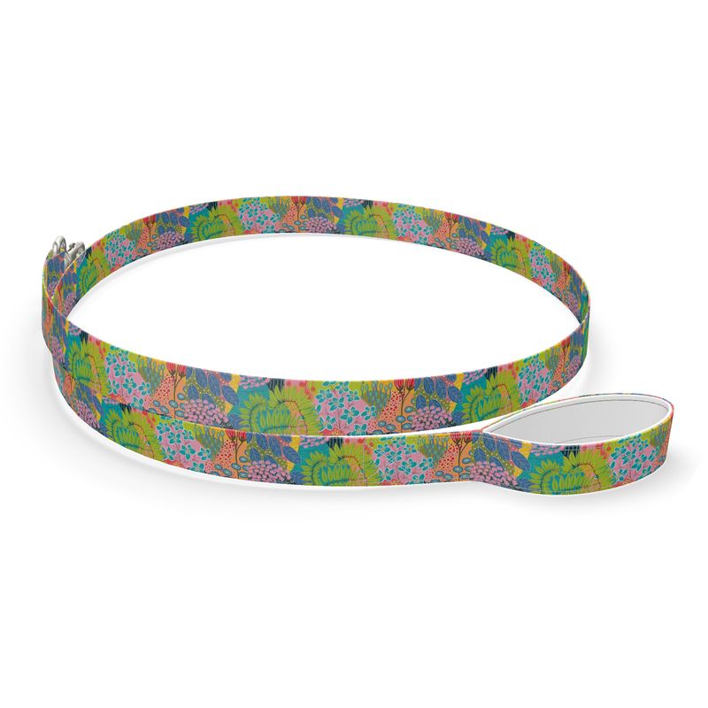 Summer Awakening Dog Lead | Botanical Print | Padded | UK Made