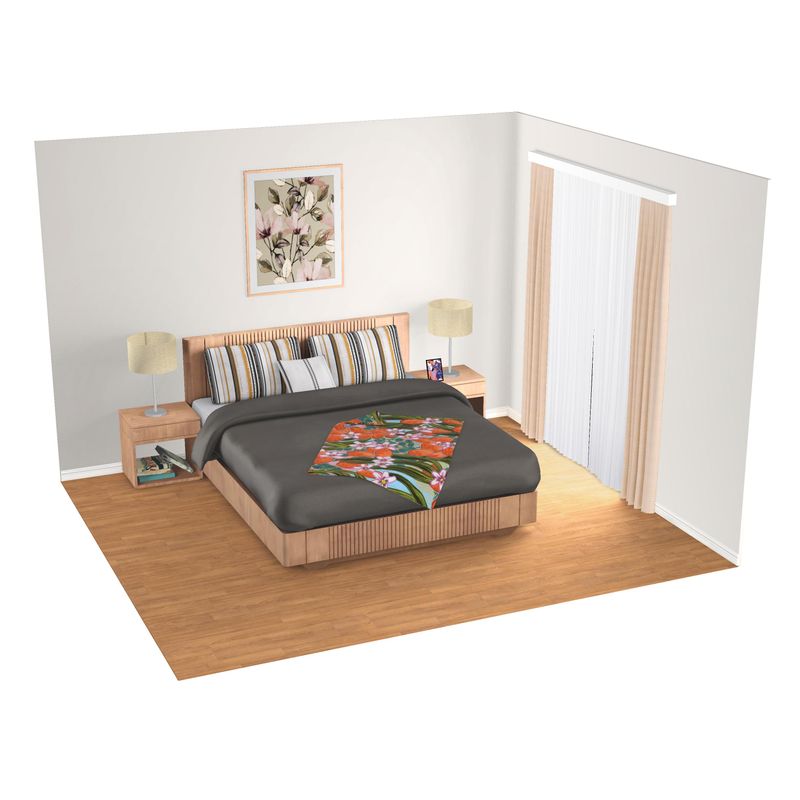 Blanket - Orange Floral