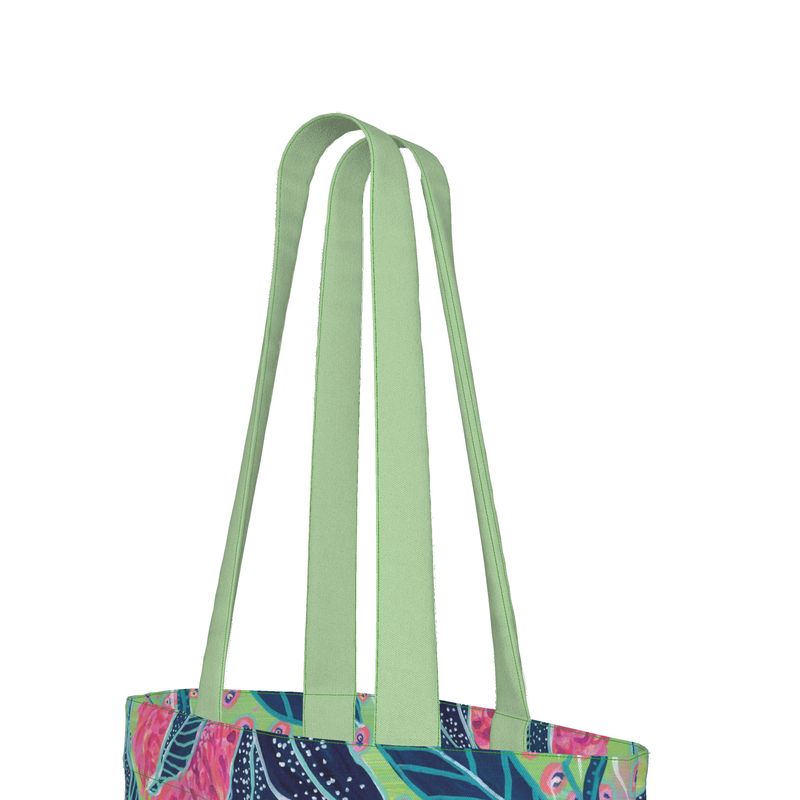 Everyday Tote Bag - Green and Pink Floral