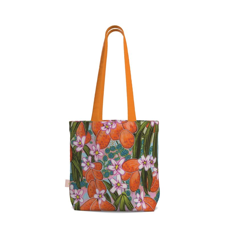 Everyday Tote Bag - Orange Floral