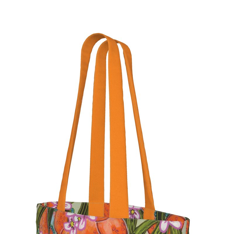 Orange Blossom Canvas Tote Bag - Original Botanical Art Print UK Made
