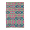 Radiant Dahlia Geometric Large Tea Towel - Original Botanical Kitchen Linen UK Made