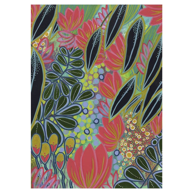 Electric Eden Botanical Wall Art Print | 56 x 40cm