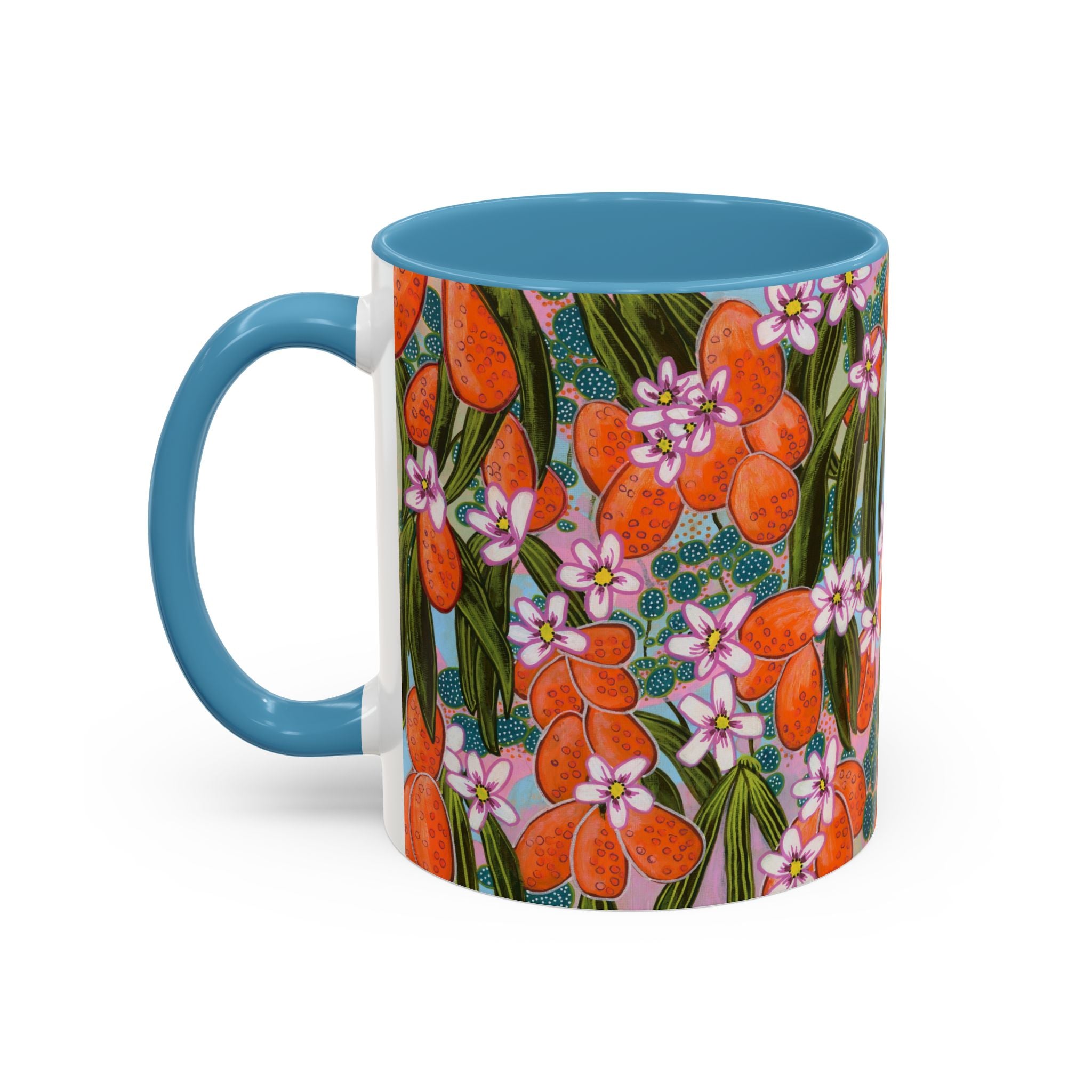 Orange Blossom Ceramic Mug - Original Abstract Botanical Art Print