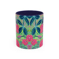 Pink Dahlia Abstract Art Mug | Floral Accent Coffee Mug (11oz)