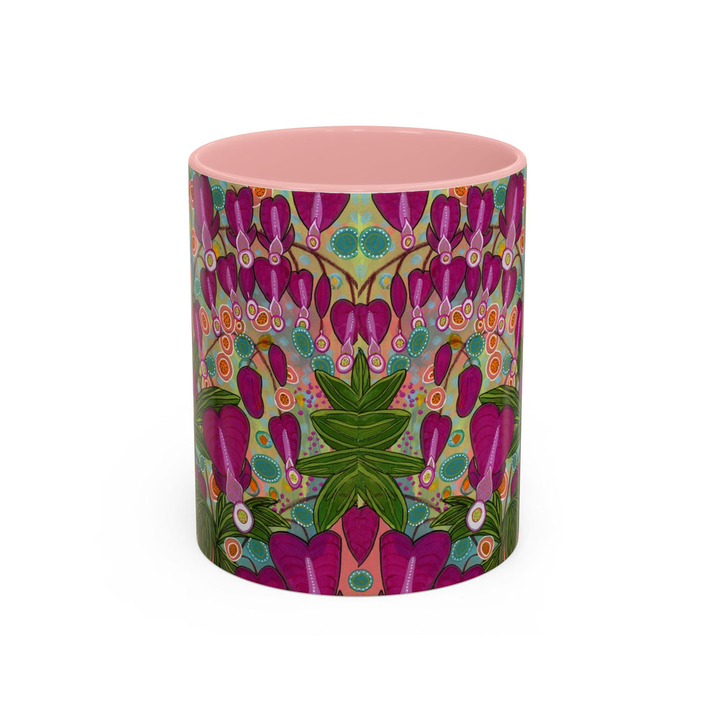 Bleeding Hearts Ceramic Mug - Original Botanical Abstract Art Print