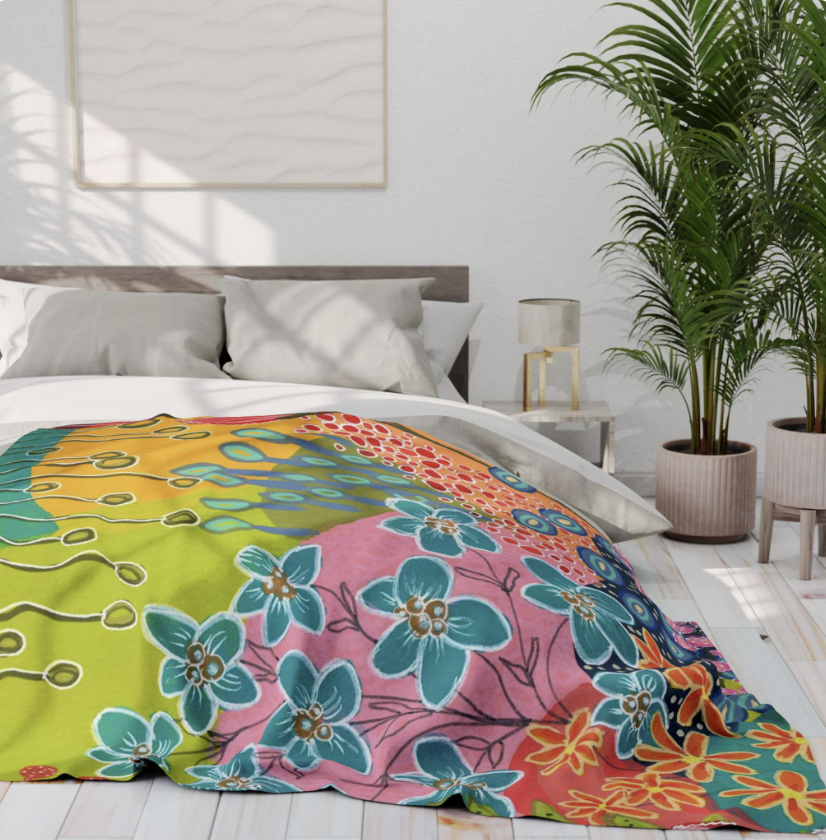 Blanket - Summer Awakening Abstract Art