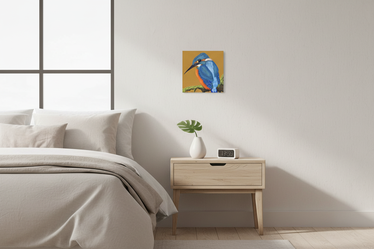 Above shelf/bedside - 30x30cm square