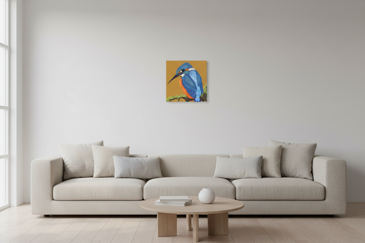 Above sofa - 30x30cm square