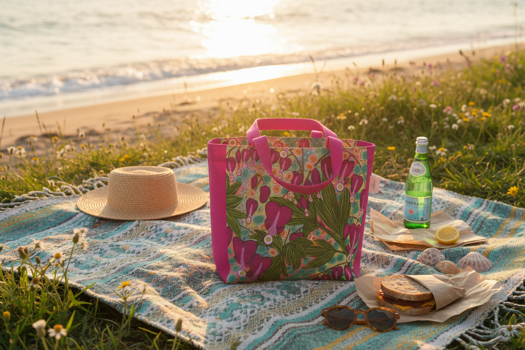 Everyday Tote Bag - Bleeding Hearts Floral Abstract Print
