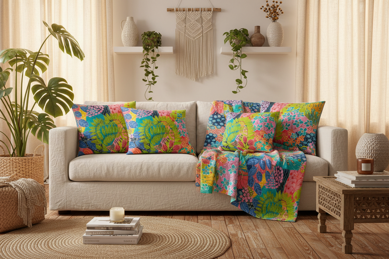 Boho Lifestyle Image with Your Product Design