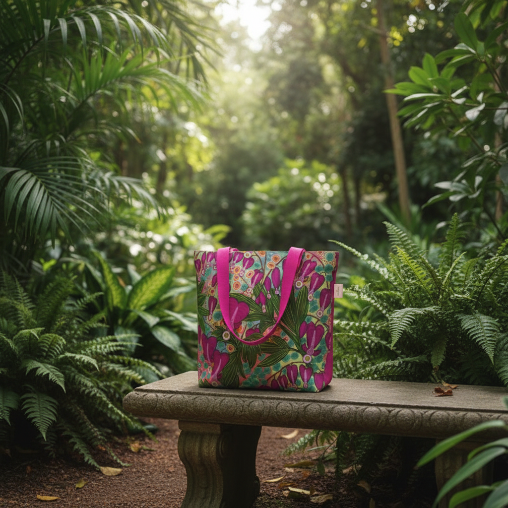 Everyday Tote Bag - Bleeding Hearts Floral Abstract Print