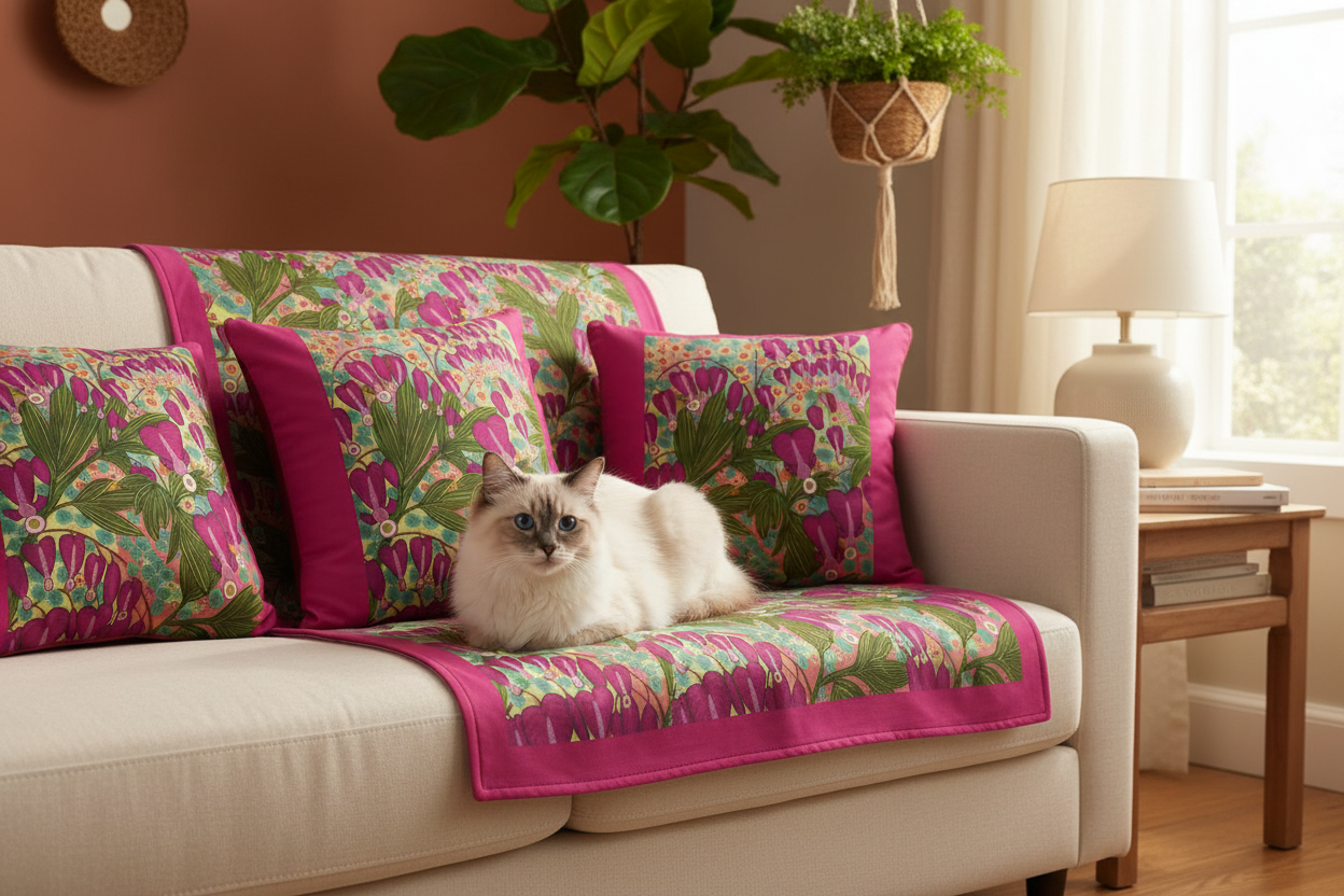 Small Luxurious Blanket _ Bleeding Hearts Abstract Design