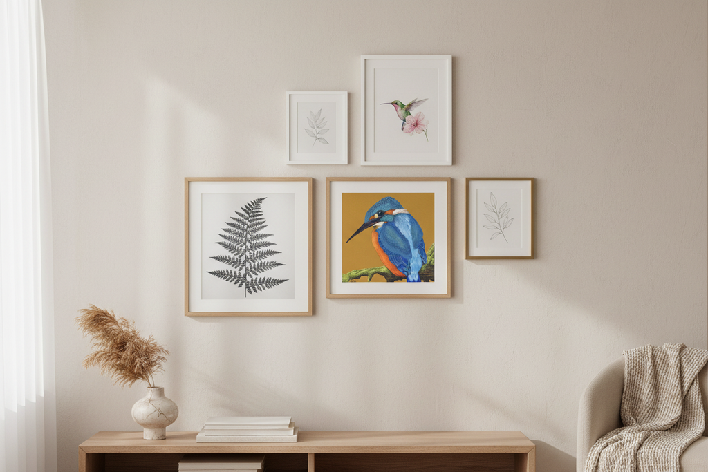 Gallery wall arrangement - 30x30cm square