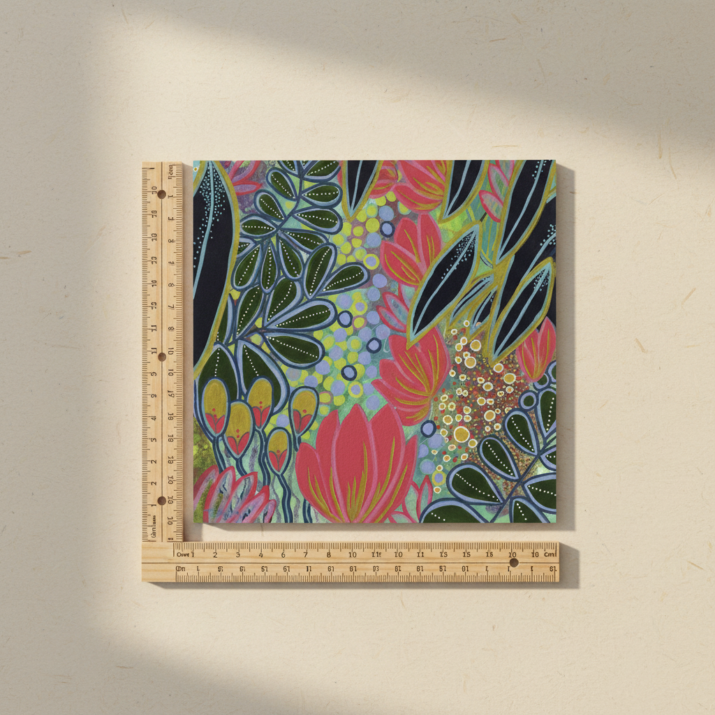 Electric Bloom Botanical Art Print | Small Format Wall Art | 40cm Fine Art Print