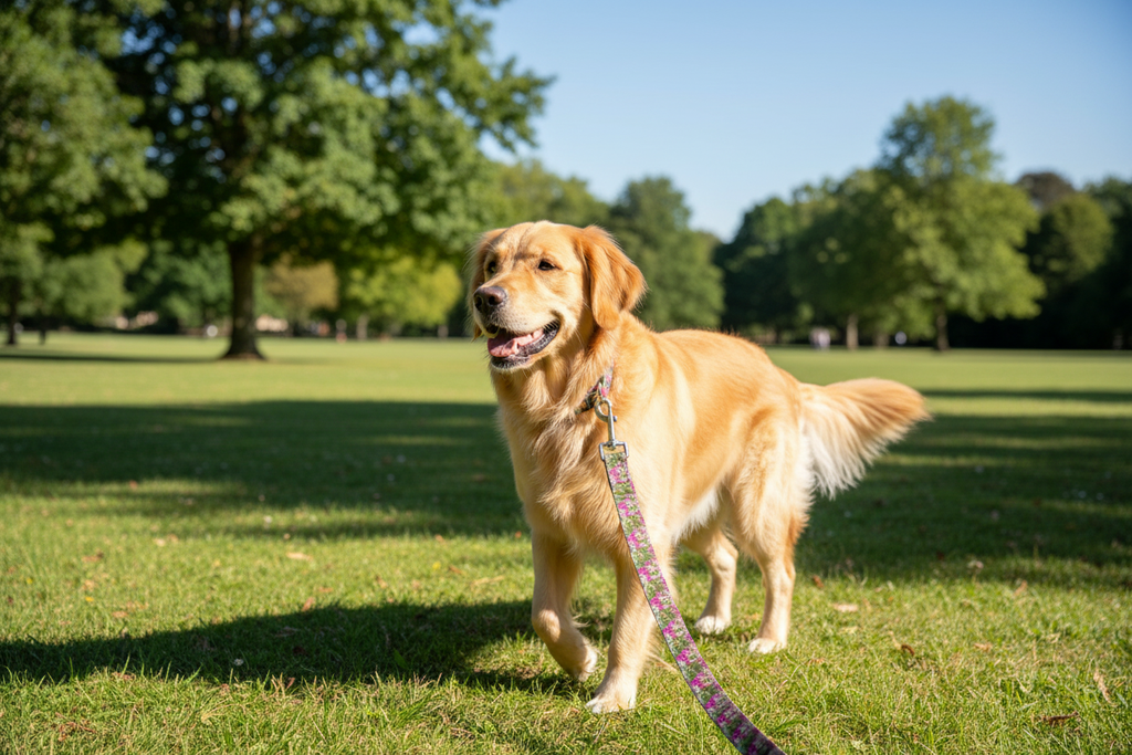 Dog Lead - Bleeding Hearts