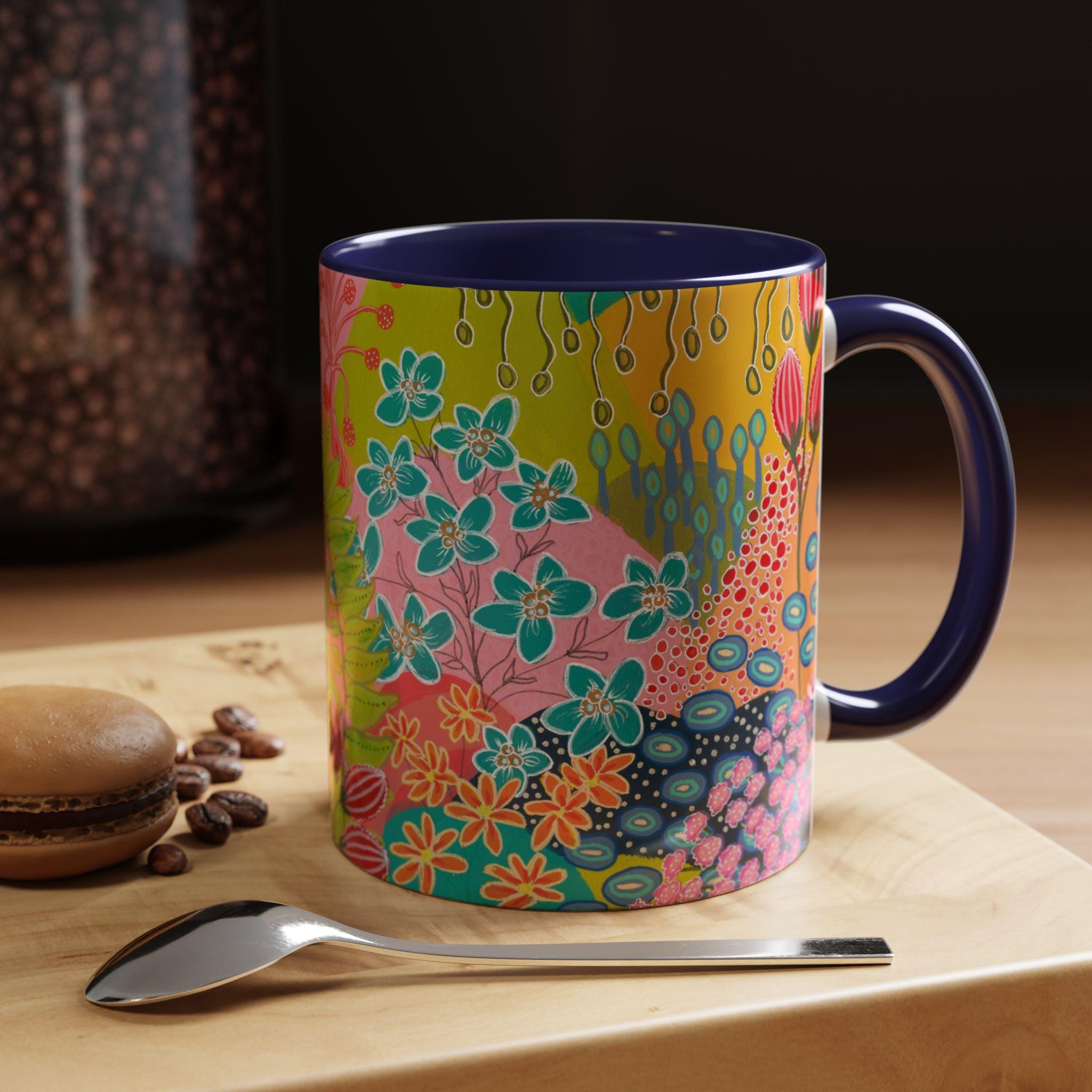 Summer Awakening Ceramic Mug - Original Botanical Abstract Art Print
