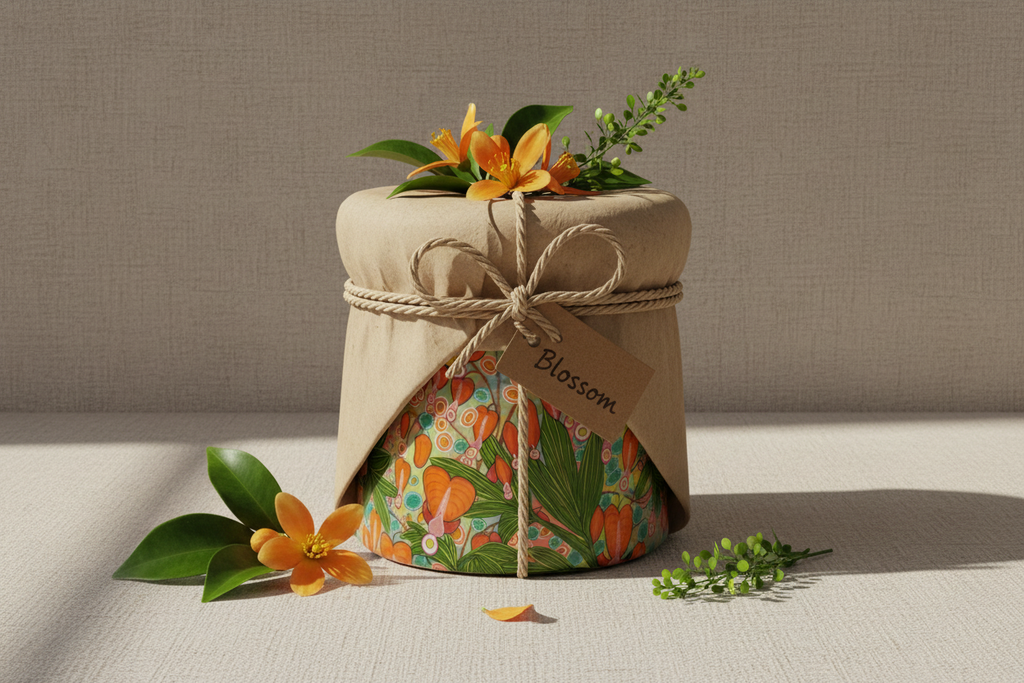 Premium gift presentation with Orange Blossom mug