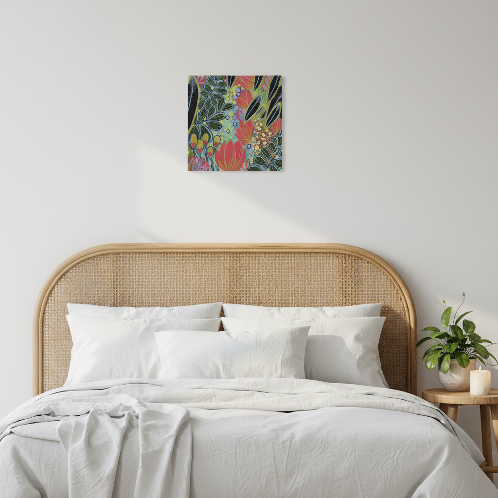 Electric Bloom Botanical Art Print | Small Format Wall Art | 40cm Fine Art Print