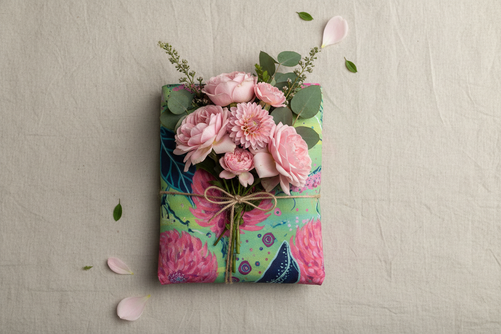 Premium gift presentation with Radiant Dahlia tote
