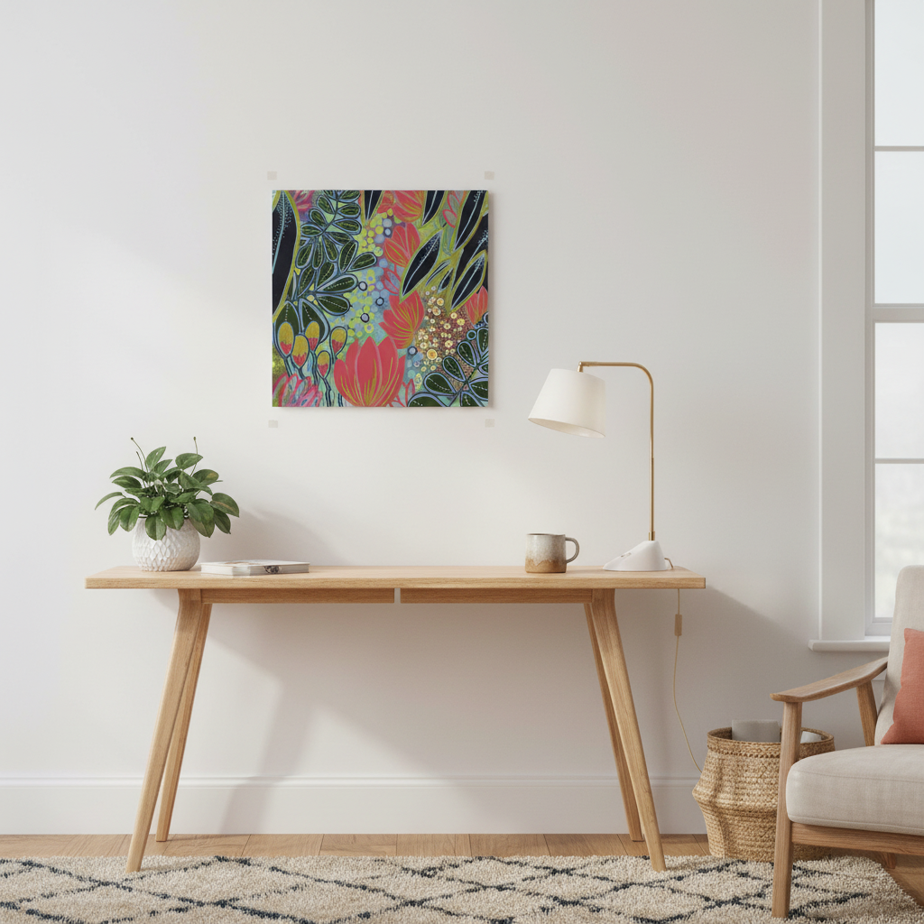 Electric Bloom Botanical Art Print | Small Format Wall Art | 40cm Fine Art Print