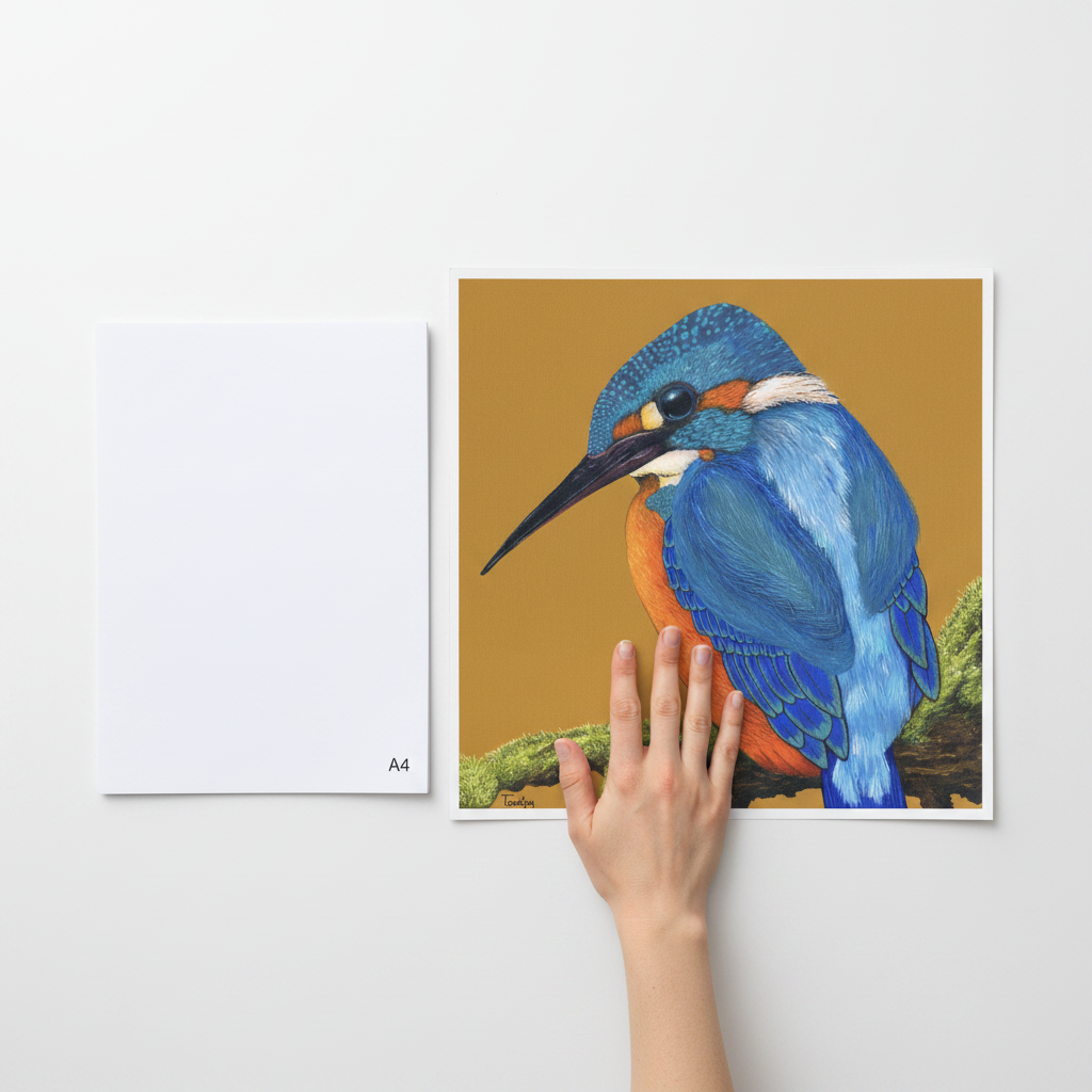 Kingfisher – A4 Comparison with Hand