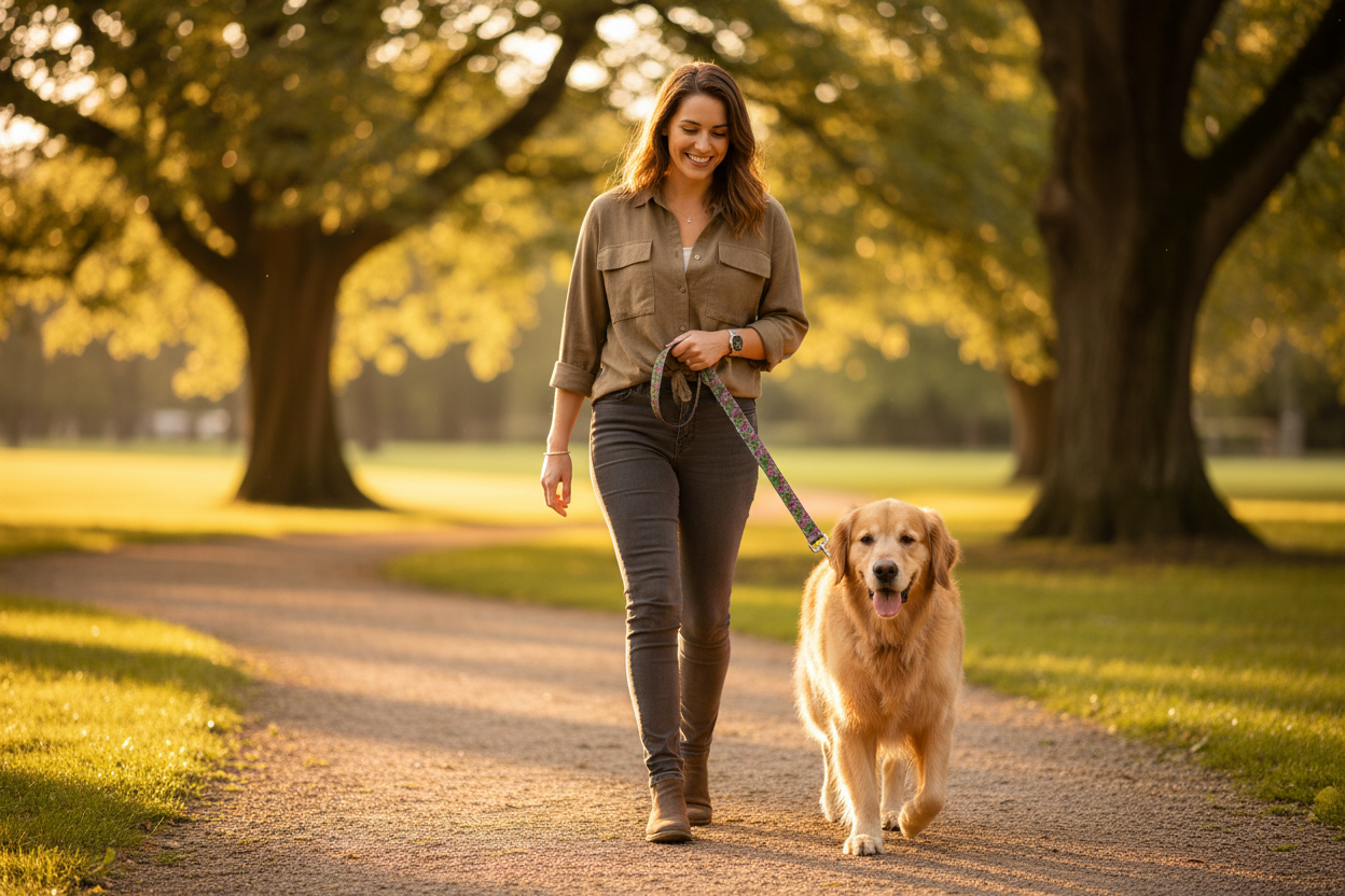 Dog Lead - Bleeding Hearts