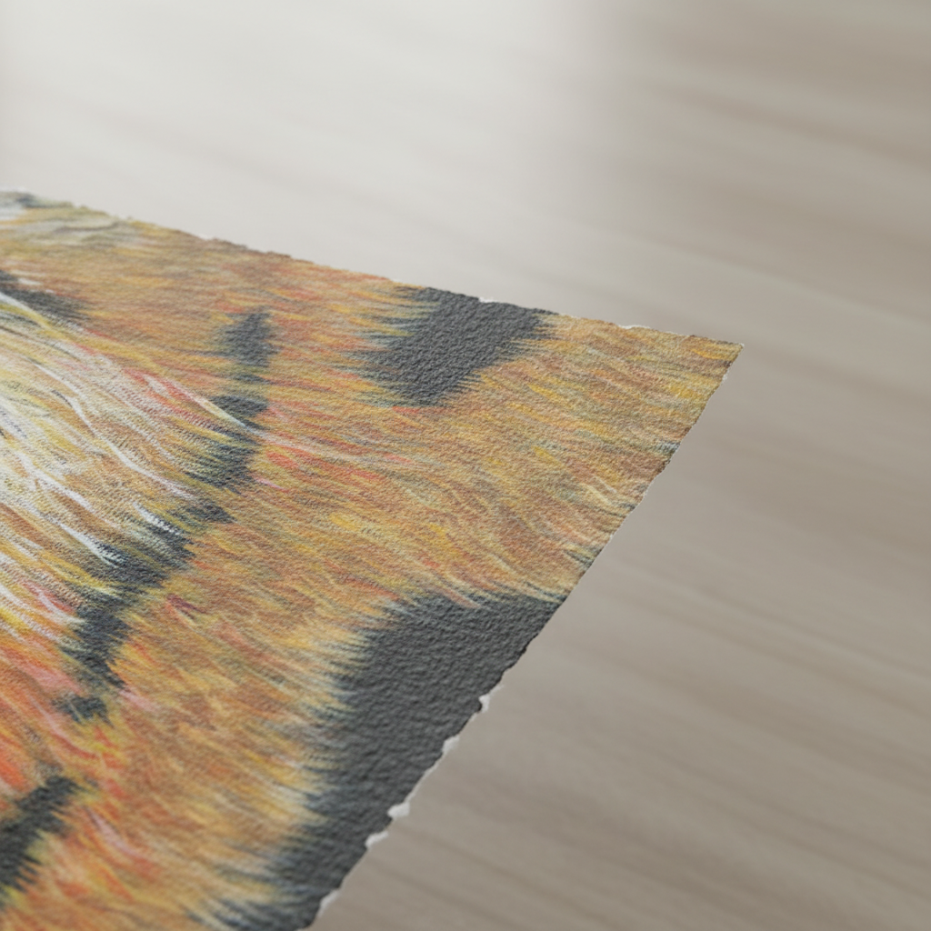 Paper texture and quality detail