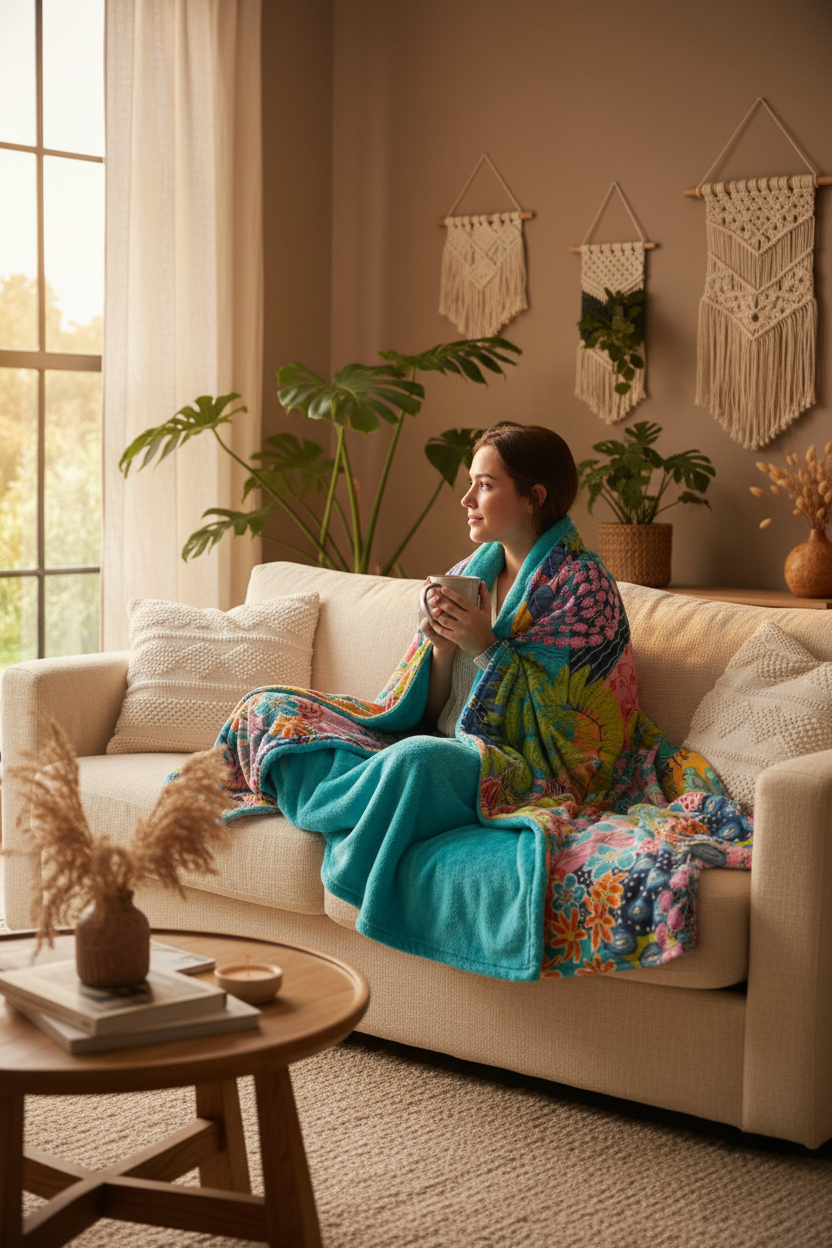 Blanket - Summer Awakening Abstract Art