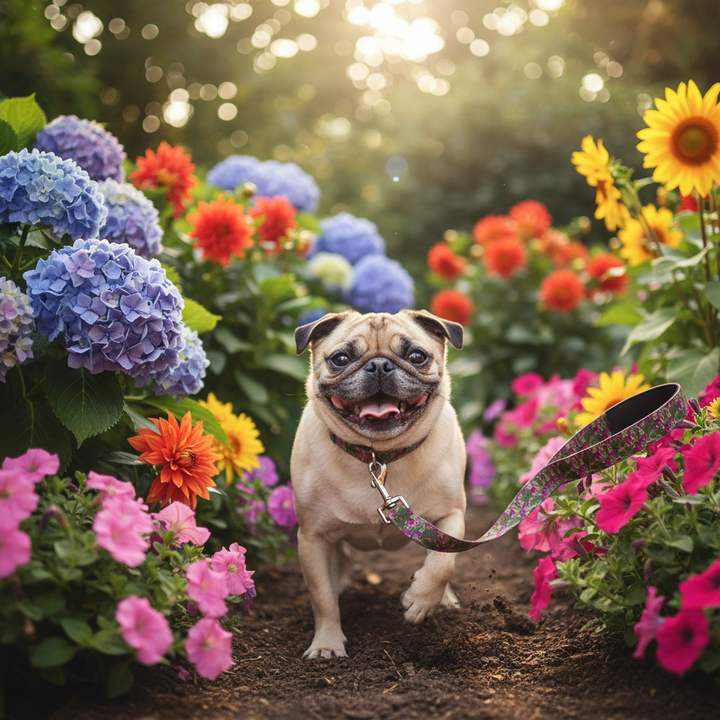 Dog Lead - Bleeding Hearts