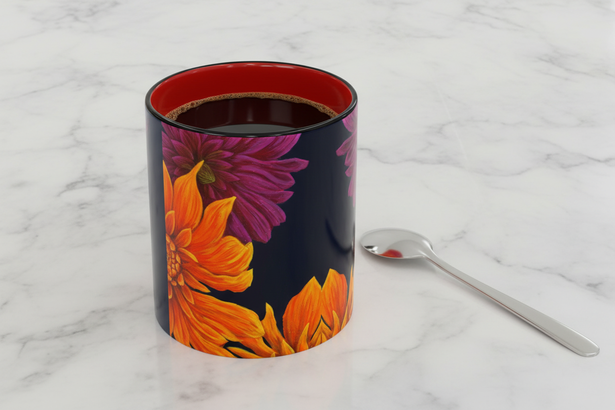 Red interior close-up