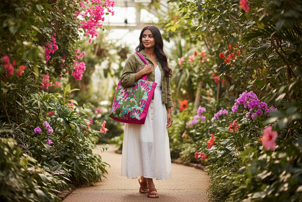 South Asian Woman - Botanical Garden