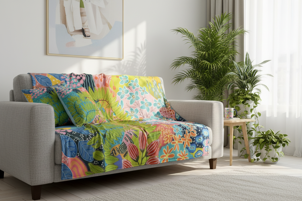 Blanket - Summer Awakening Abstract Art