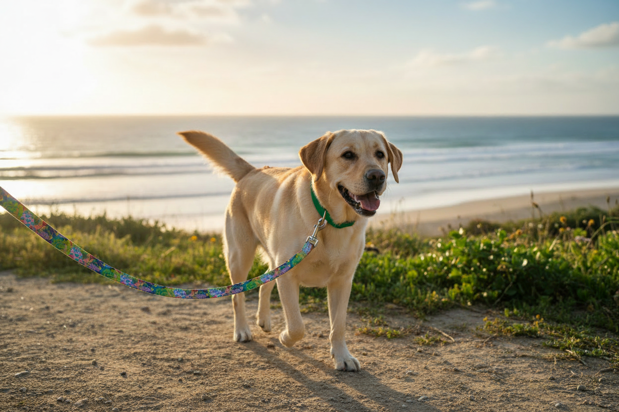 Summer Awakening Dog Lead - Park Setting