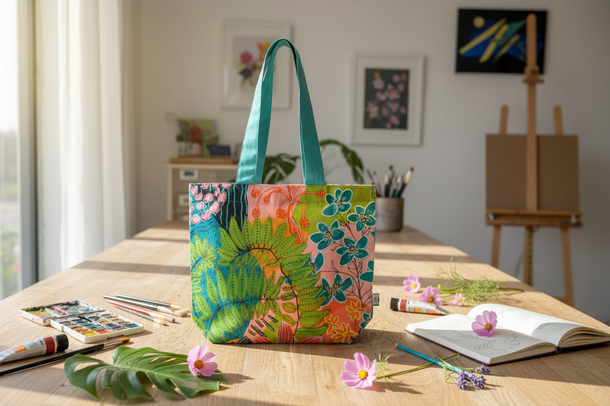 Summer Awakening Tote - Studio Setting